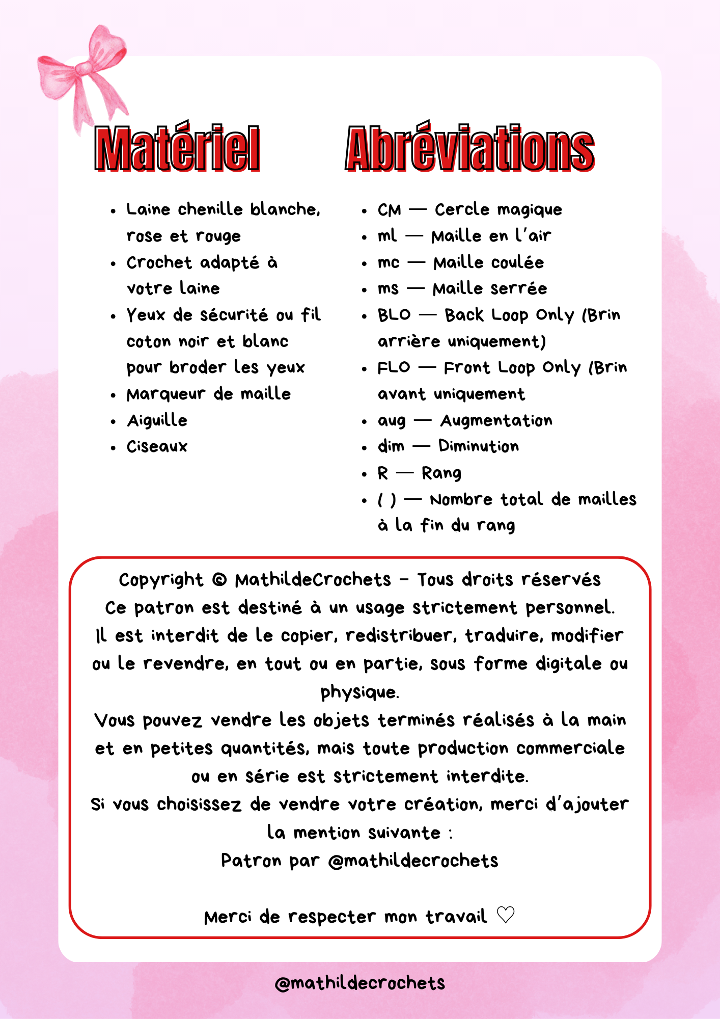 Patron de la tortue noeud 🎀